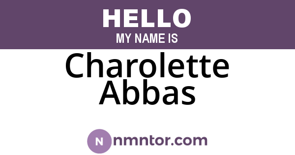 Charolette Abbas