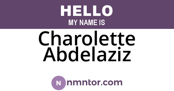 Charolette Abdelaziz