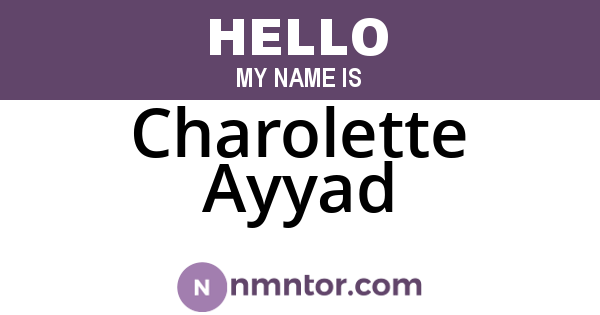 Charolette Ayyad