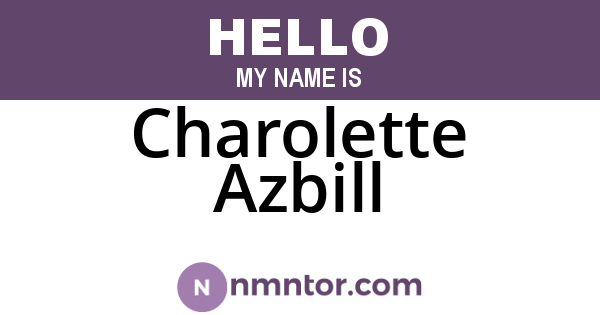 Charolette Azbill