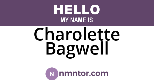 Charolette Bagwell