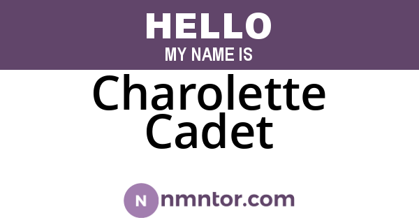 Charolette Cadet