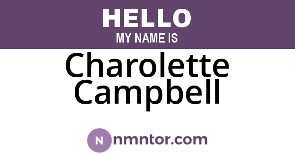 Charolette Campbell