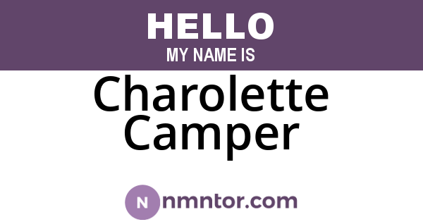 Charolette Camper