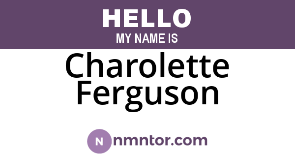 Charolette Ferguson