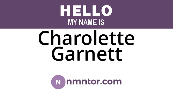 Charolette Garnett