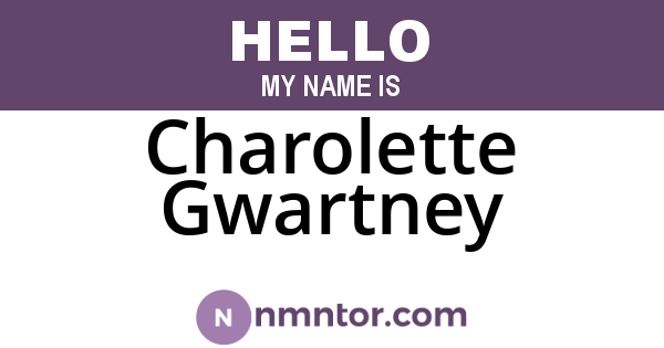 Charolette Gwartney