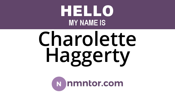 Charolette Haggerty