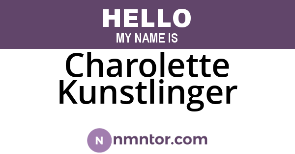 Charolette Kunstlinger