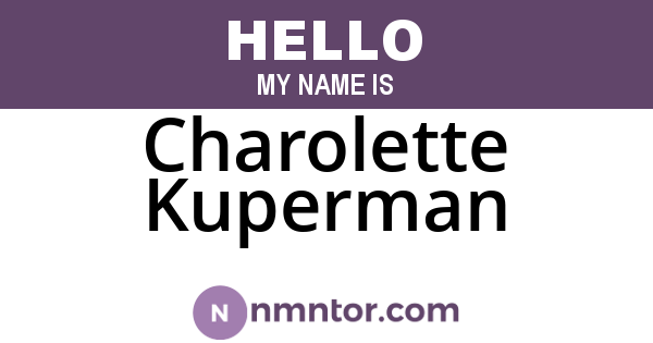 Charolette Kuperman