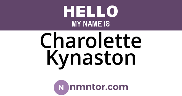 Charolette Kynaston
