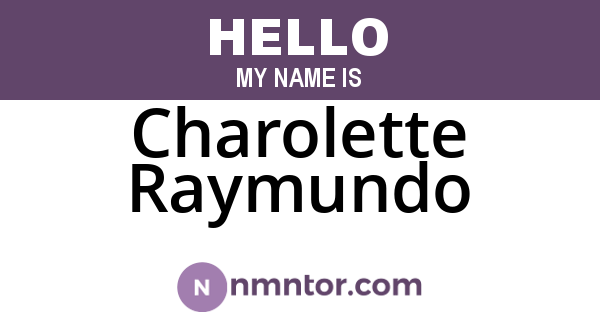Charolette Raymundo