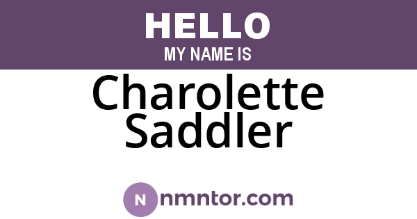 Charolette Saddler
