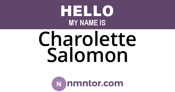Charolette Salomon