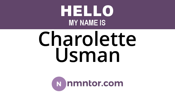 Charolette Usman