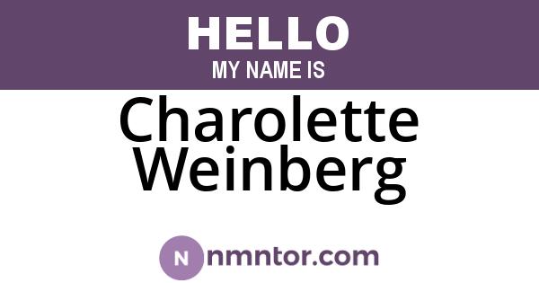 Charolette Weinberg