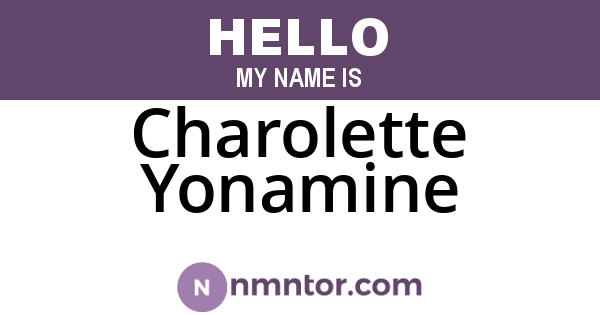 Charolette Yonamine