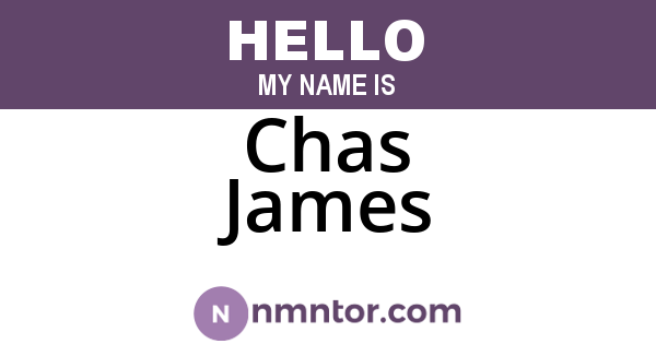Chas James