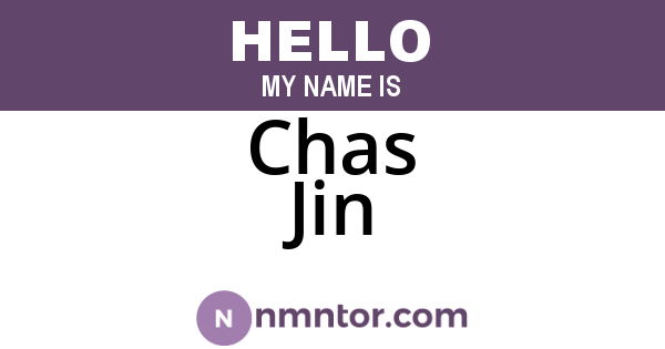 Chas Jin