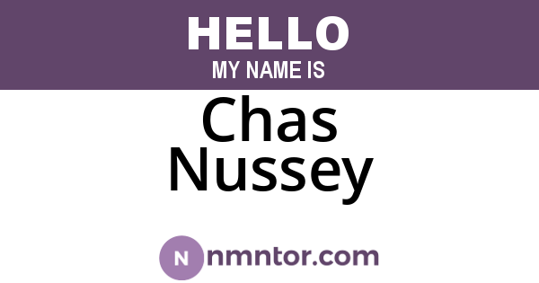 Chas Nussey