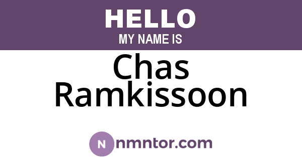 Chas Ramkissoon