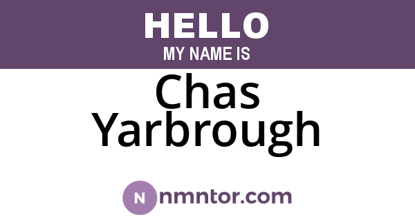 Chas Yarbrough