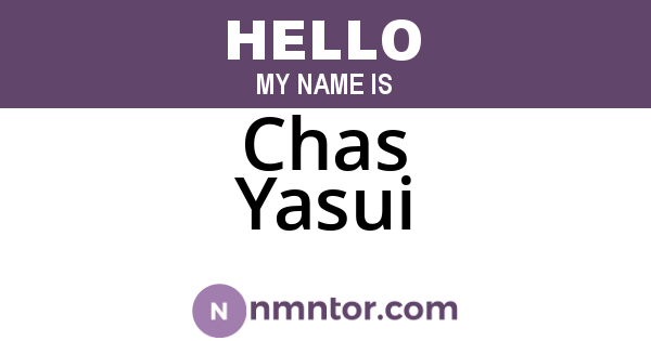 Chas Yasui