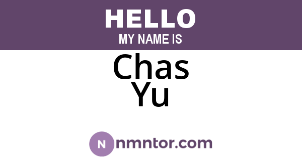 Chas Yu