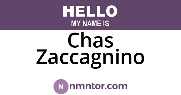 Chas Zaccagnino