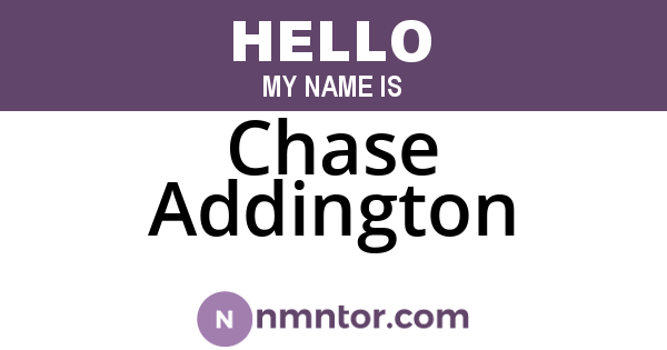 Chase Addington