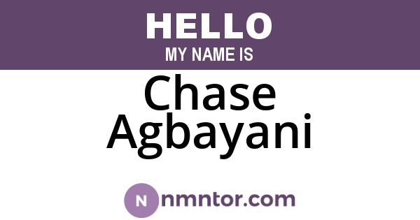 Chase Agbayani