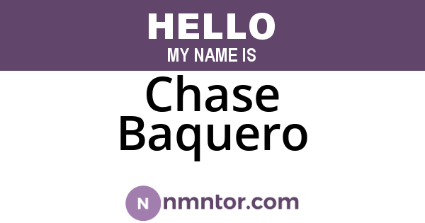 Chase Baquero