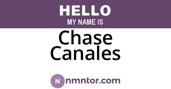 Chase Canales