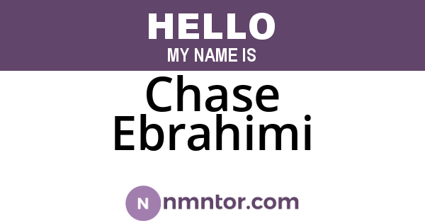 Chase Ebrahimi