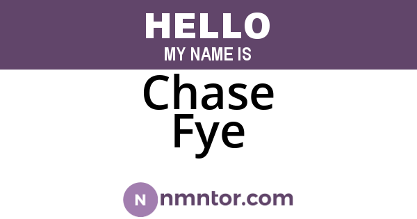 Chase Fye