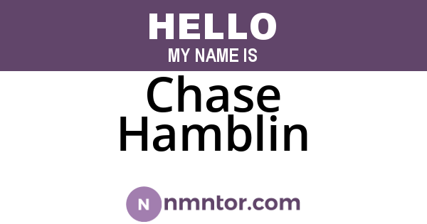 Chase Hamblin