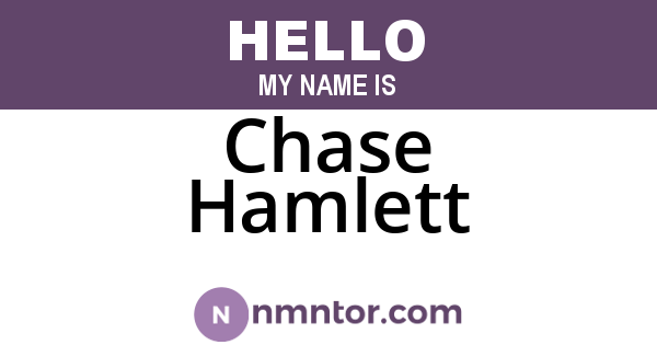Chase Hamlett