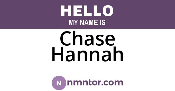 Chase Hannah