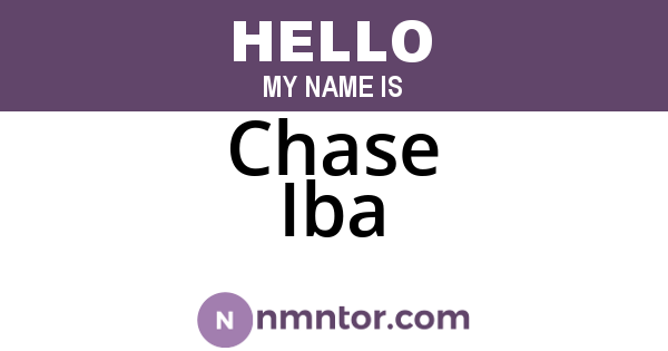Chase Iba