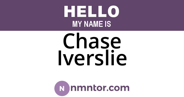 Chase Iverslie