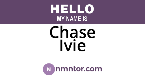 Chase Ivie