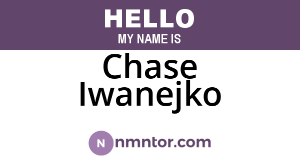 Chase Iwanejko