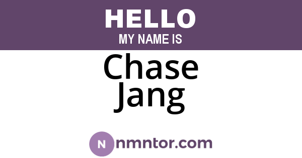 Chase Jang