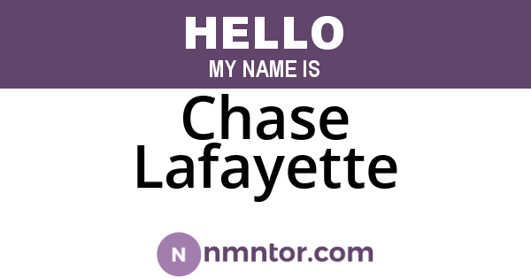 Chase Lafayette
