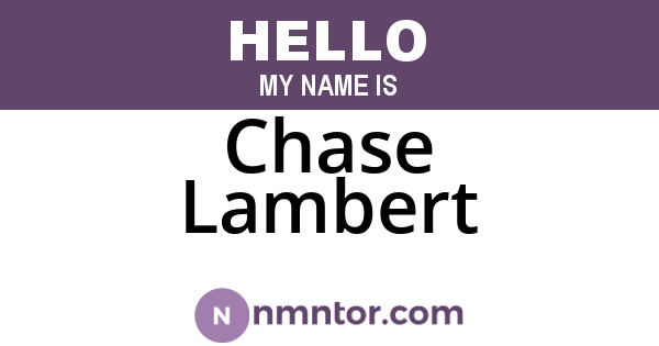 Chase Lambert