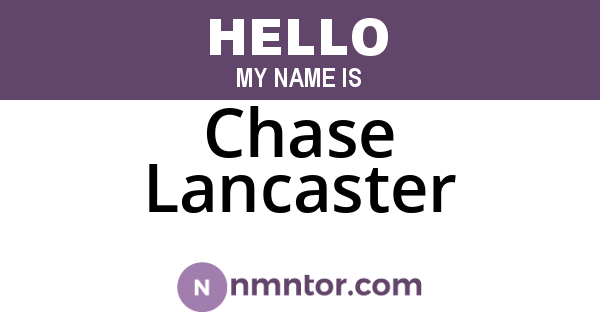 Chase Lancaster