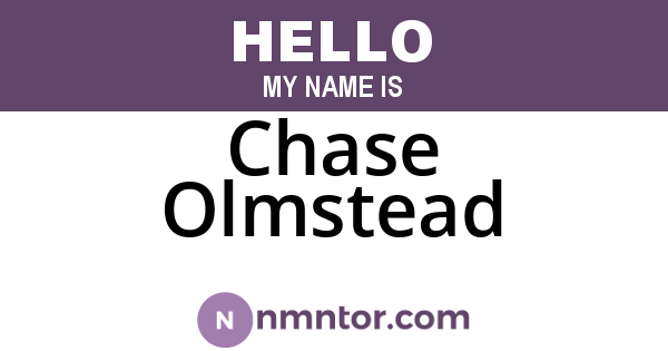 Chase Olmstead