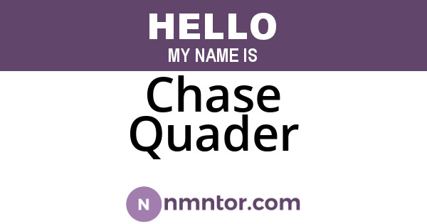 Chase Quader