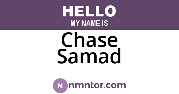Chase Samad