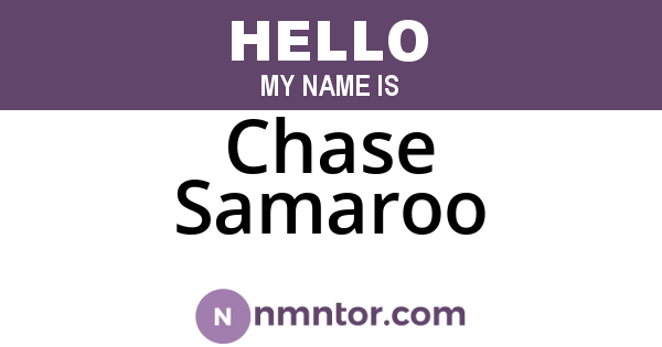 Chase Samaroo